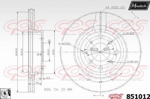 Maxtech 851012.0080 - Тормозной диск autosila-amz.com