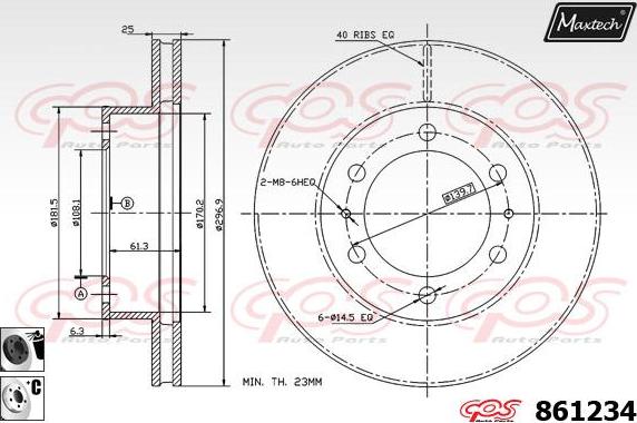 Maxtech 851106 - Тормозной диск autosila-amz.com