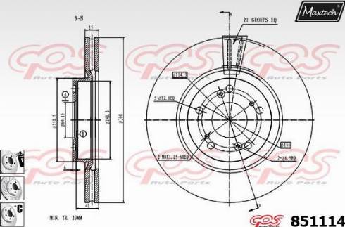 Maxtech 851114.6980 - Тормозной диск autosila-amz.com