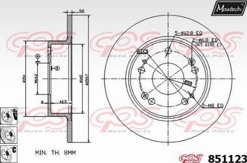 Maxtech 851123.6980 - Тормозной диск autosila-amz.com