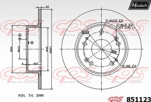 Maxtech 851123.0000 - Тормозной диск autosila-amz.com