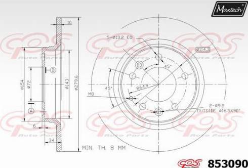 Maxtech 853090.0000 - Тормозной диск autosila-amz.com