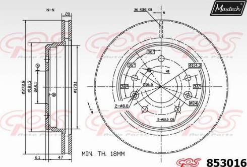 Maxtech 853016.0000 - Тормозной диск autosila-amz.com