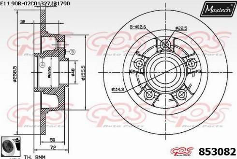 Maxtech 853082.0060 - Тормозной диск autosila-amz.com