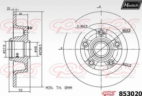 Maxtech 853020.0000 - Тормозной диск autosila-amz.com