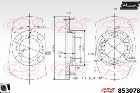 Maxtech 853078.0060 - Тормозной диск autosila-amz.com