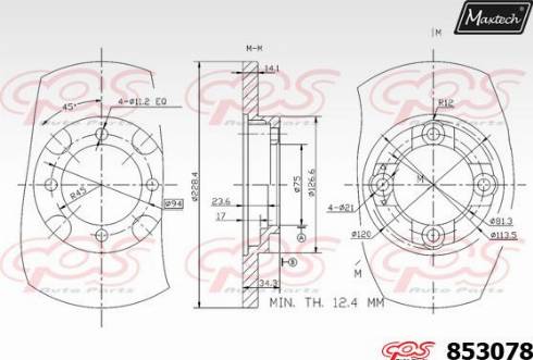 Maxtech 853078.0000 - Тормозной диск autosila-amz.com