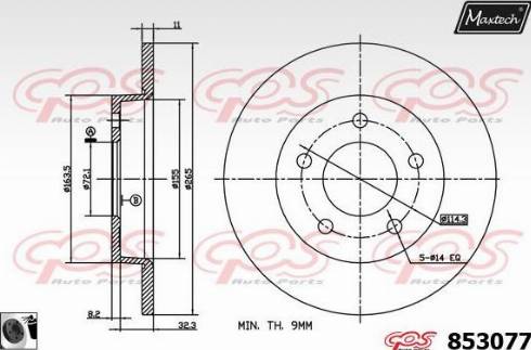 Maxtech 853077.0060 - Тормозной диск autosila-amz.com