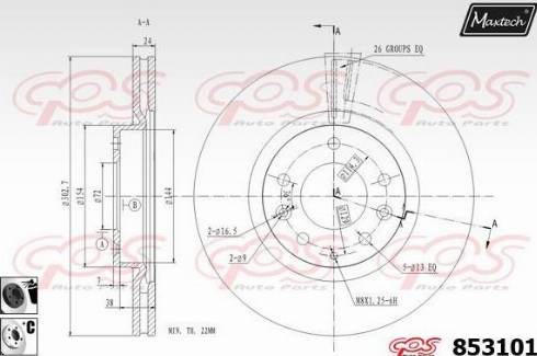 Maxtech 853101.6060 - Тормозной диск autosila-amz.com