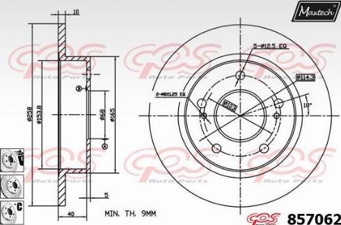 Maxtech 857062.6980 - Тормозной диск autosila-amz.com