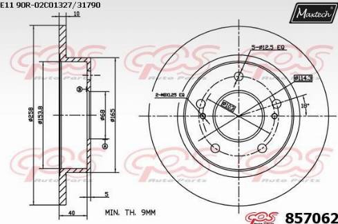 Maxtech 857062.0000 - Тормозной диск autosila-amz.com