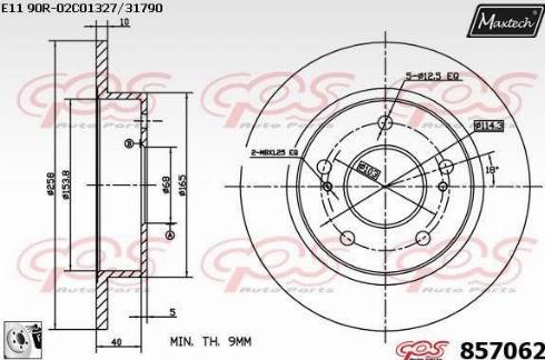 Maxtech 857062.0080 - Тормозной диск autosila-amz.com