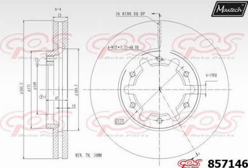 Maxtech 857146.0000 - Тормозной диск autosila-amz.com