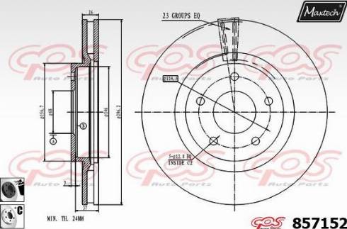 Maxtech 857152.6060 - Тормозной диск autosila-amz.com