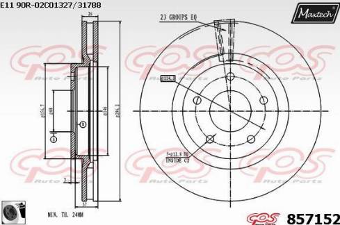 Maxtech 857152.0060 - Тормозной диск autosila-amz.com