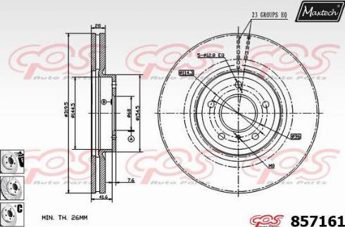 Maxtech 857161.6880 - Тормозной диск autosila-amz.com