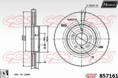 Maxtech 857161.0080 - Тормозной диск autosila-amz.com