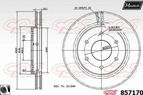 Maxtech 857170.0060 - Тормозной диск autosila-amz.com