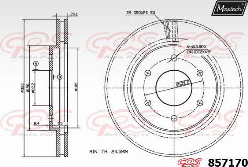 Maxtech 857170.0000 - Тормозной диск autosila-amz.com