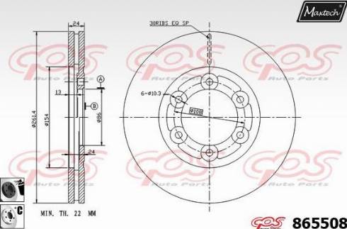 Maxtech 865508.6060 - Тормозной диск autosila-amz.com