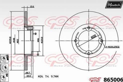 Maxtech 865006.6880 - Тормозной диск autosila-amz.com