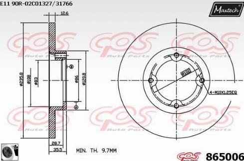 Maxtech 865006.0060 - Тормозной диск autosila-amz.com