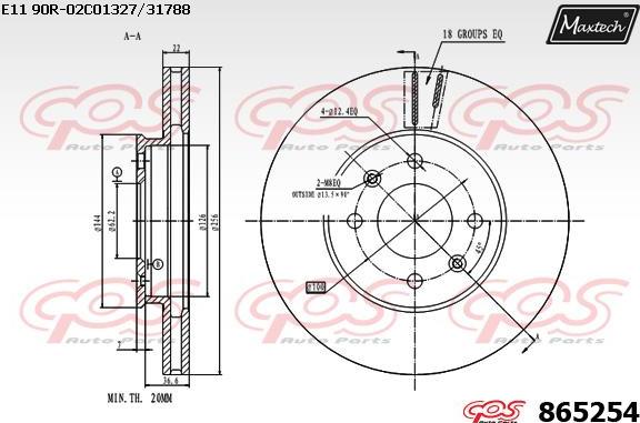 Maxtech 865014 - Тормозной диск autosila-amz.com