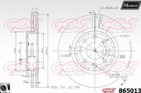 Maxtech 865013.0060 - Тормозной диск autosila-amz.com