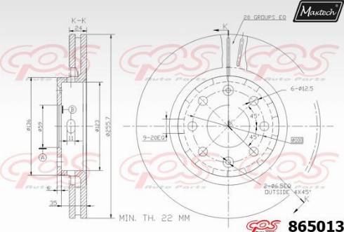 Maxtech 865013.0000 - Тормозной диск autosila-amz.com