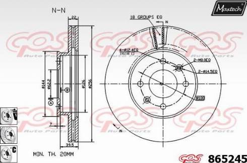 Maxtech 865245.6880 - Тормозной диск autosila-amz.com