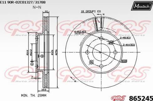 Maxtech 865245.0000 - Тормозной диск autosila-amz.com