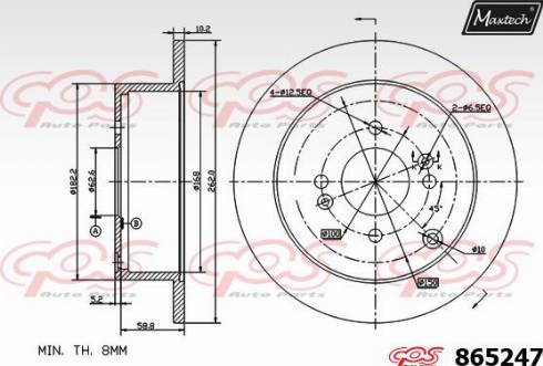 Maxtech 865247.0000 - Тормозной диск autosila-amz.com