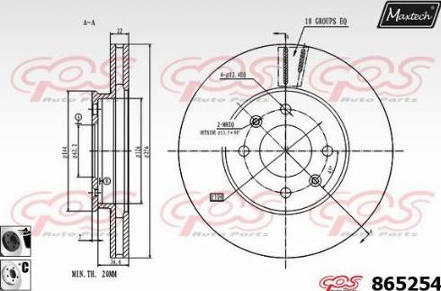 Maxtech 865254.6060 - Тормозной диск autosila-amz.com