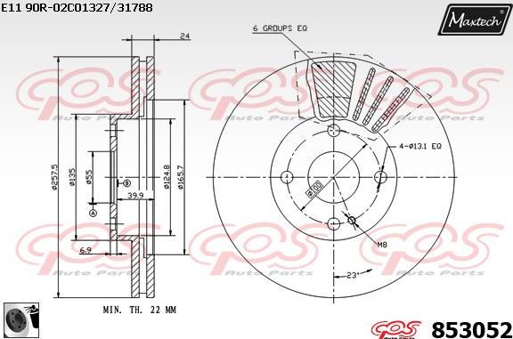 Maxtech 865251 - Тормозной диск autosila-amz.com