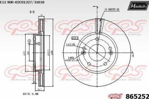 Maxtech 865252.0000 - Тормозной диск autosila-amz.com