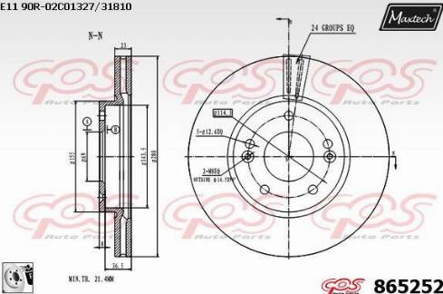 Maxtech 865252.0080 - Тормозной диск autosila-amz.com