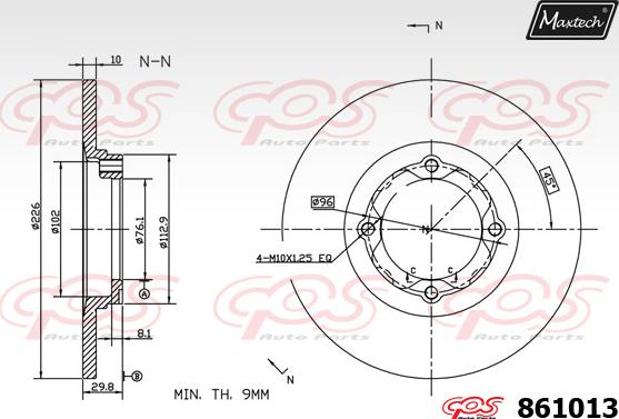 Maxtech 865208 - Тормозной диск autosila-amz.com