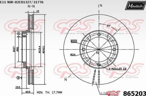 Maxtech 865203.0000 - Тормозной диск autosila-amz.com