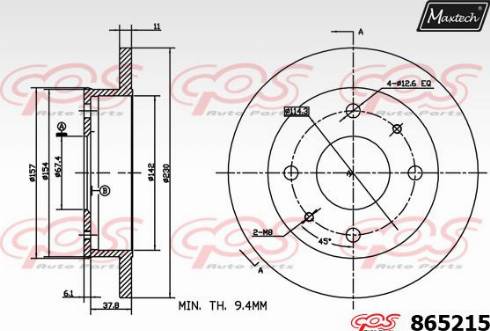 Maxtech 865215.0000 - Тормозной диск autosila-amz.com