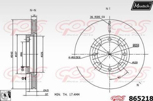 Maxtech 865218.0080 - Тормозной диск autosila-amz.com