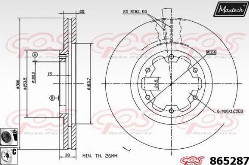 Maxtech 865287.6060 - Тормозной диск autosila-amz.com