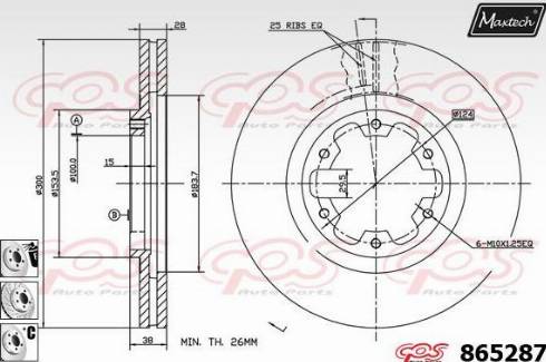 Maxtech 865287.6880 - Тормозной диск autosila-amz.com