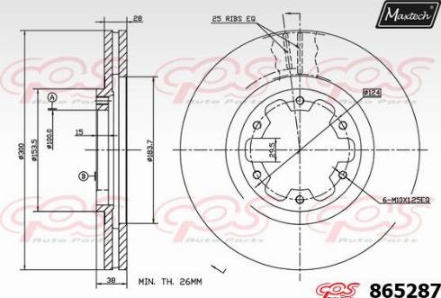 Maxtech 865287.0000 - Тормозной диск autosila-amz.com