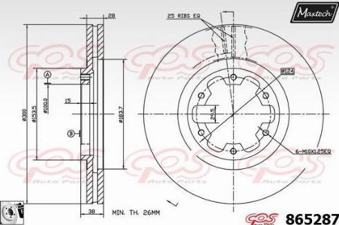 Maxtech 865287.0080 - Тормозной диск autosila-amz.com