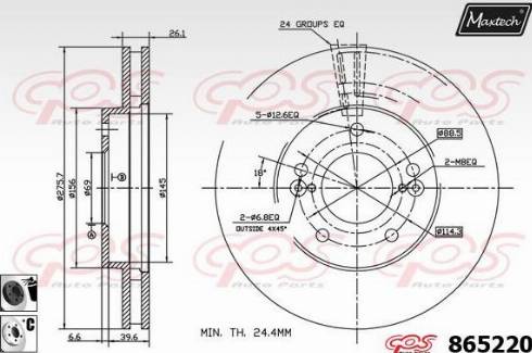 Maxtech 865220.6060 - Тормозной диск autosila-amz.com