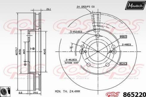 Maxtech 865220.0060 - Тормозной диск autosila-amz.com