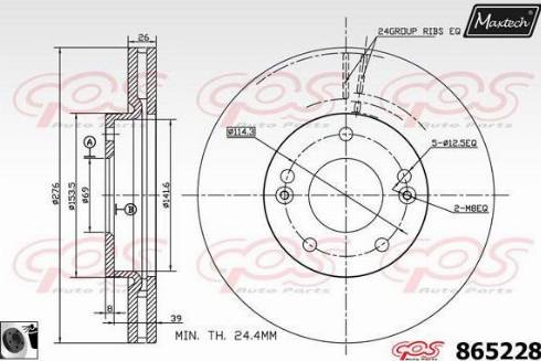 Maxtech 865228.0060 - Тормозной диск autosila-amz.com