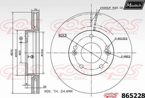 Maxtech 865228.0000 - Тормозной диск autosila-amz.com