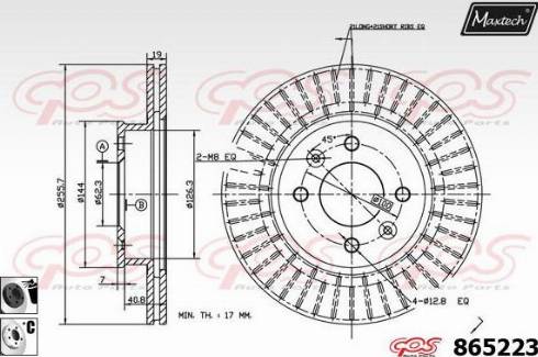 Maxtech 865223.6060 - Тормозной диск autosila-amz.com