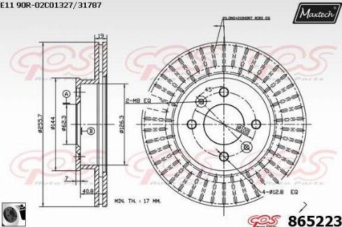 Maxtech 865223.0060 - Тормозной диск autosila-amz.com